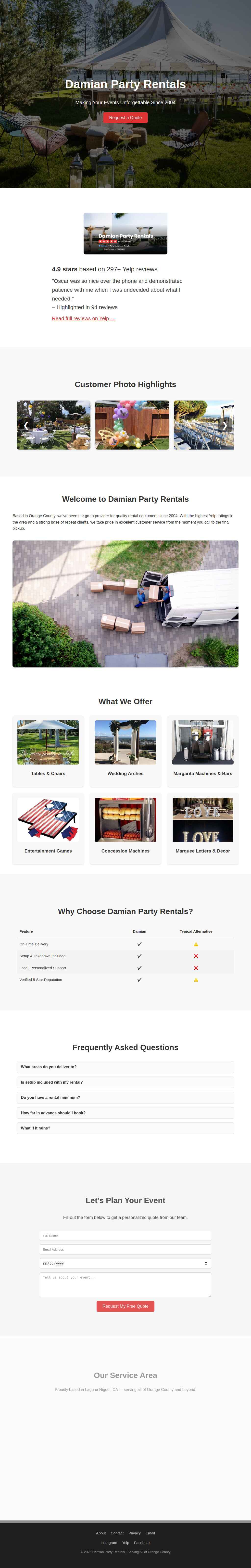 New website full page